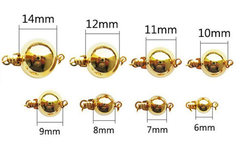 Solid 925 Sterling Silver 18K GP Necklace & Bracelet Clasp 6 8 9 10mmHigh-quality jewelry findings Clasp! Solid 925 Sterling Silver Yellow and White Gold GP For Making Necklace Bracelet Ball Clasp 6 - 10mmFits for Beads necklace or brClasps & HooksFindings & ClaspsThe Fine Pearls JewelrySolid 925 Sterling Silver 18K GP Necklace & Bracelet Clasp 6 8 9 10mm