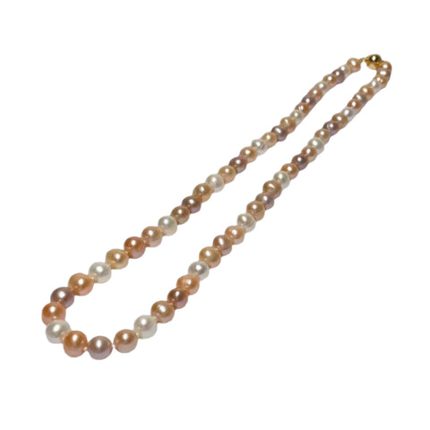 Fabulous Multi Colors 7 - 7.5mm Edison Round Pearl 18" Necklace