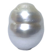 Oval Baroque 14 x 18.2mm Silvery White South Sea Pearl Loose Drilled