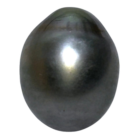 12.1 x 15.2mm 14.6 Carats Tahitian Peacock Maddel Gray Loose Pearl
