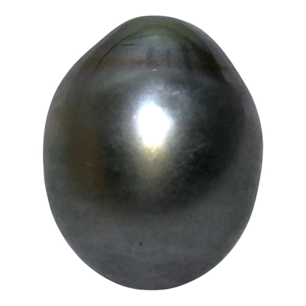 12.1 x 15.2mm 14.6 Carats Tahitian Peacock Maddel Gray Loose Pearl
