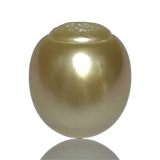 Oval Giant 16.9 x 19.2mm 40.2 Carats Deep Gold South Sea Loose Pearl