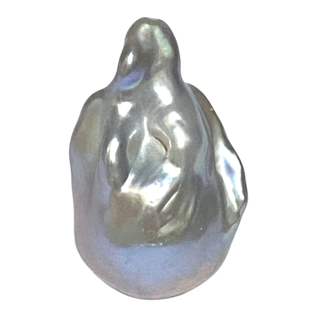 Giant 16 x 13.2 x 24.6mm Keshi Keshi Silver Blue Baroque Pearl Loose