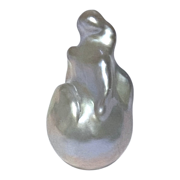 Giant 16 x 13.2 x 24.6mm Keshi Keshi Silver Blue Baroque Pearl Loose