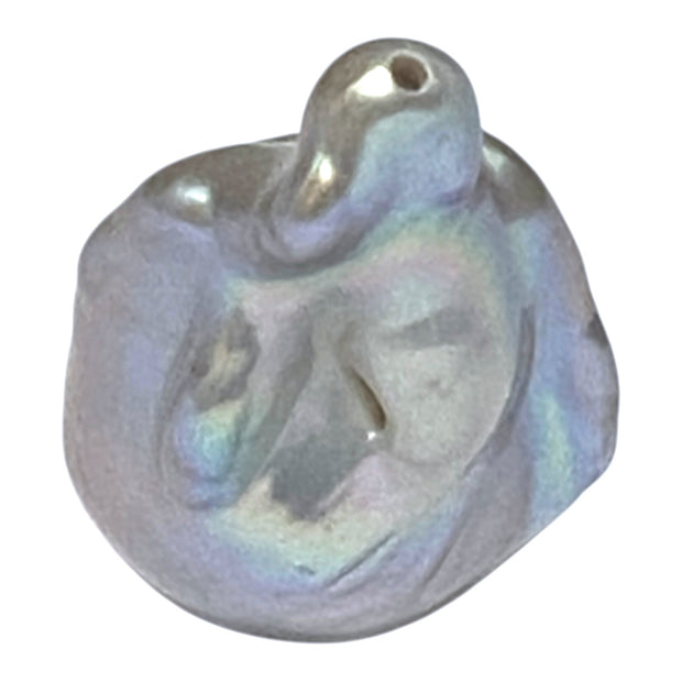 Giant 16 x 13.2 x 24.6mm Keshi Keshi Silver Blue Baroque Pearl Loose