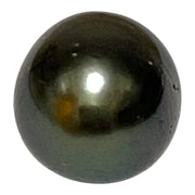Oval 12.6 x 14.2mm Tahitian Sea Peacock Black-Green Pearl Pendant