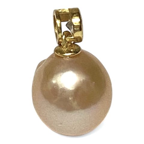 Round 11.5 - 12mm Edison Peach Pink Cultured Pearl Pendant