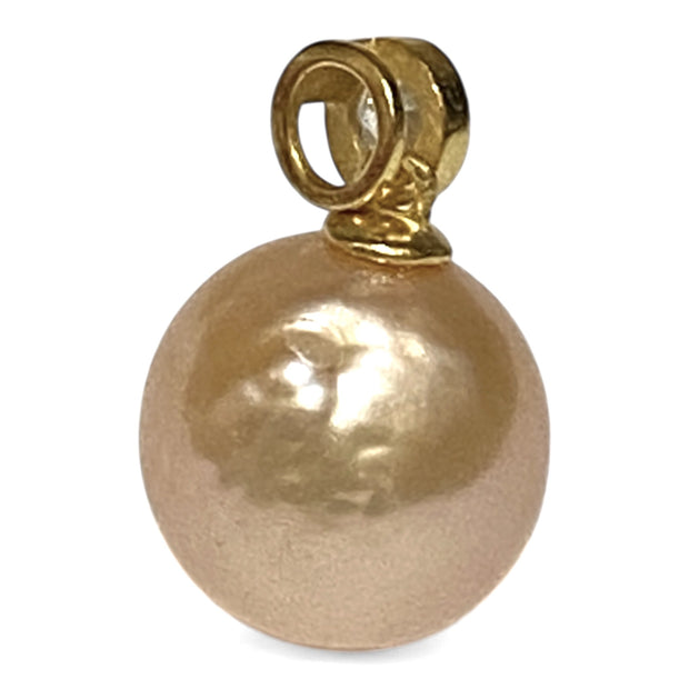 Round 11.5 - 12mm Edison Peach Pink Cultured Pearl Pendant
