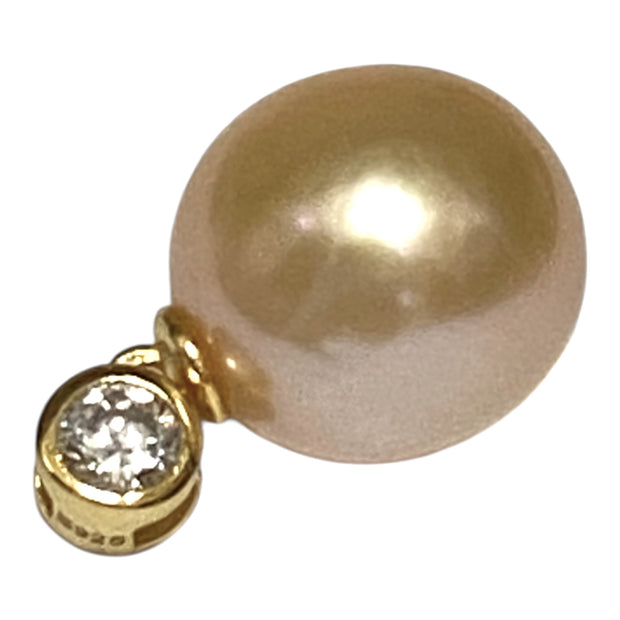 Round 11.5 - 12mm Edison Peach Pink Cultured Pearl Pendant