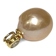 Round 11.5 - 12mm Edison Peach Pink Cultured Pearl Pendant