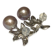 Fantastic 10 - 10.5mm Purple Brown Pink Edison Pearl Dangle Earrings