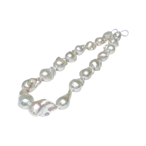 Baroque 15 - 25mm 18 pcs White PinkISH Cultured Keshi Pearl 16" Strand