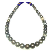 Round 10-11.7mm 38 pcs Tahitian Peacock Gray Green Pearl 16" Strand