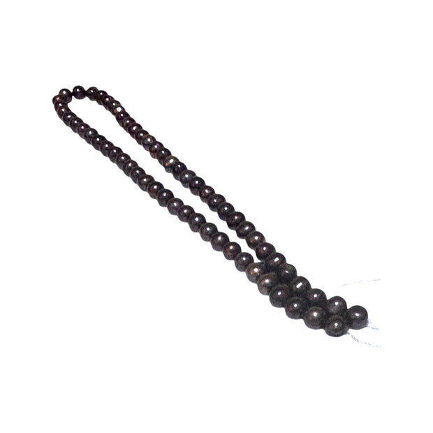 Magnificent 7.5 - 8mm Peacock Black Blue Round Pearl 16" Strand