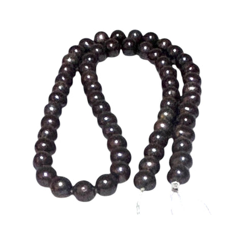 Magnificent 7.5 - 8mm Peacock Black Blue Round Pearl 16" Strand