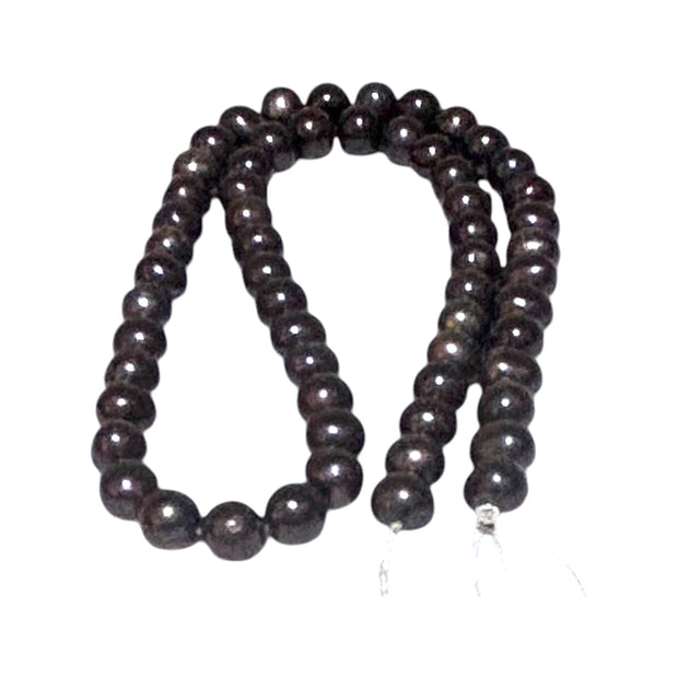 Magnificent 7.5 - 8mm Peacock Black Blue Round Pearl 16" Strand