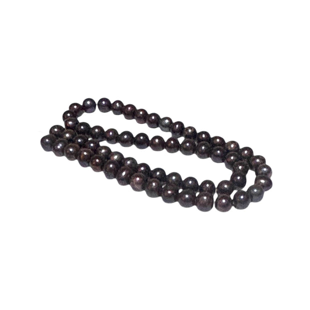 Magnificent 7.5 - 8mm Peacock Black Blue Round Pearl 16" Strand