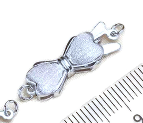 Solid 925 Sterling Silver Y & W Gold 18K GP Finding Clasp 10 x 20mm
