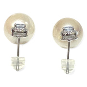 Elegant Round 11.7mm Indonesian Cream White South Sea Pearl Earrings