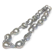 Giant 13 - 24.4mm Silver Blue Rainbow Baroque Keshi Pearl 16" Strand