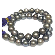 Round 11-13mm 35 pcs Tahitian Peacock Gray Green Pearl 16" Strand