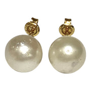 Luxury Round 10.6mm Cream White South Sea Pearl Classic Stud Earrings