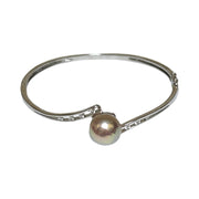 Mirror Luster 10.9mm Purple Pink Edison Round Pearl 7 - 7.5" Bangle