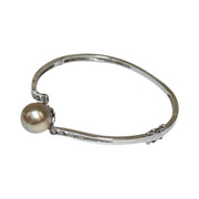 Mirror Luster 10.9mm Purple Pink Edison Round Pearl 7 - 7.5" Bangle