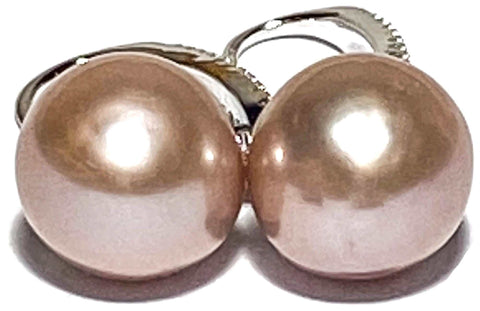 Huge Gorgeous 11.5-12mm Purple Rose Pink Edison Round Pearl EarringsBest Gift For her! Stunning Natural Rose Pink 11.5 - 12mm Natural Purple Rose Pink Edison Cultured Round Pearl Dangle Hook EarringsPEARL INFORMATIONPearl Type: PremiEarringsFine JewelryThe Fine Pearls JewelryHuge Gorgeous 11