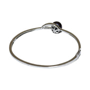 Mirror Luster 10.7mm Purple Black Edison Round Pearl 7 - 7.5" Bangle