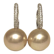 Luxury Round 11.8mm Edison Purple Pink Edison Pearl Earrings