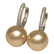 Luxury Round 11.8mm Edison Purple Pink Edison Pearl Earrings