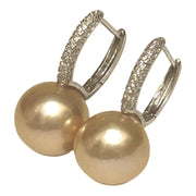 Luxury Round 11.8mm Edison Purple Pink Edison Pearl Earrings