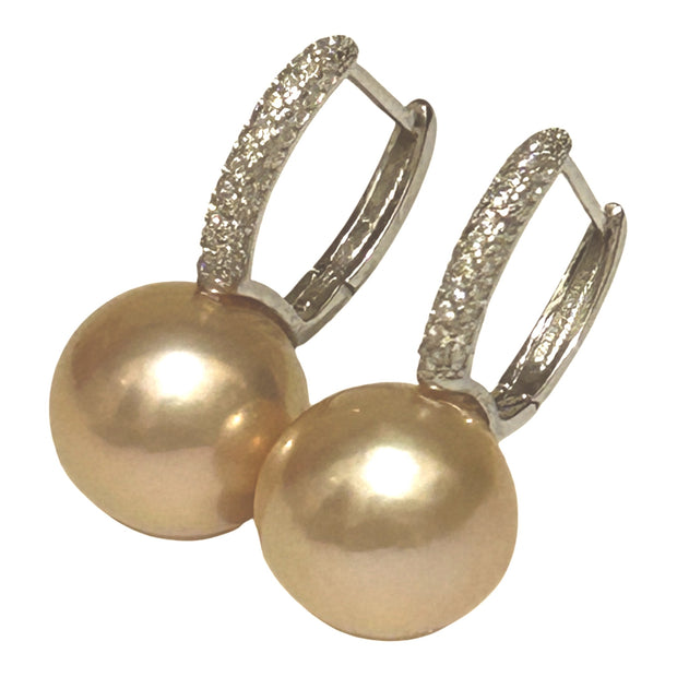 Luxury Round 11.8mm Edison Purple Pink Edison Pearl Earrings