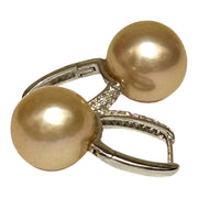 Luxury Round 11.8mm Edison Purple Pink Edison Pearl Earrings