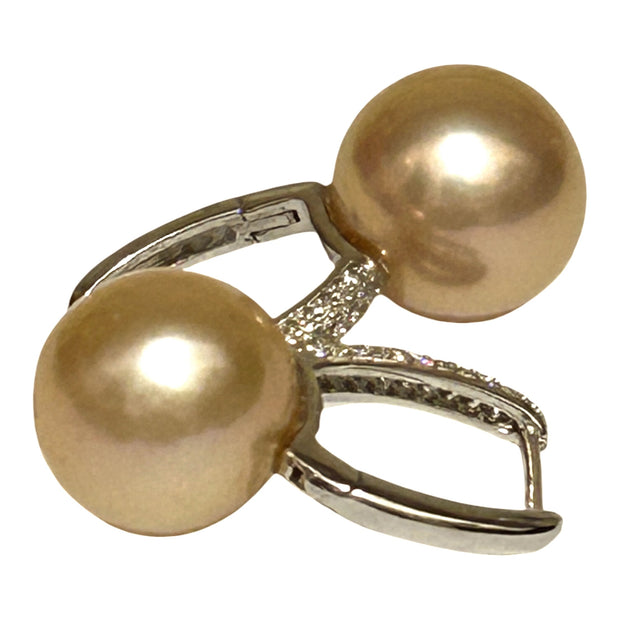 Luxury Round 11.8mm Edison Purple Pink Edison Pearl Earrings