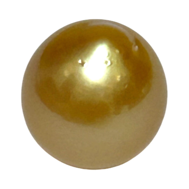 Unique 13.6 x 15mm 19.8 Carats Indonesia South Sea Gold Oval Pearl