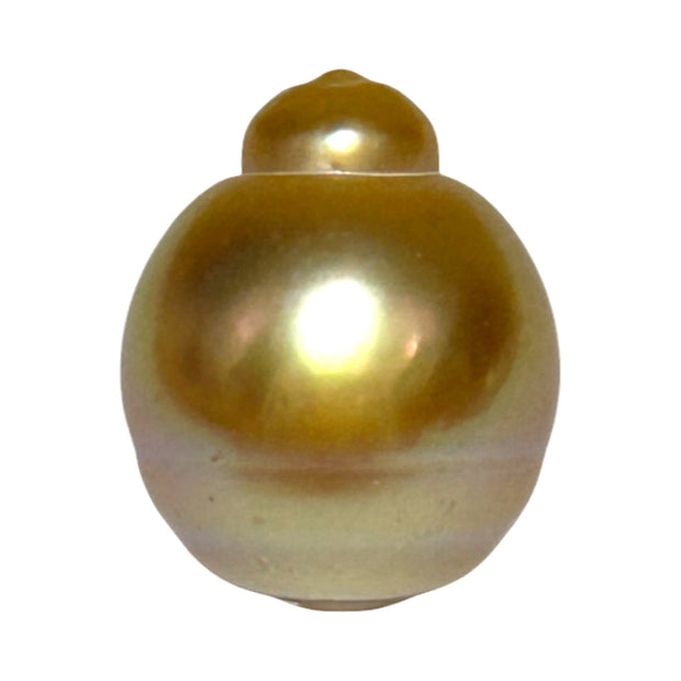 Delicate  Giant 14.5 x 17.6mm Deep Gold Philippines South Sea Pearl