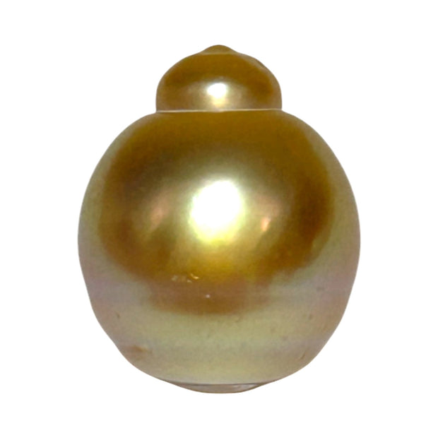 Delicate  Giant 14.5 x 17.6mm Deep Gold Philippines South Sea Pearl