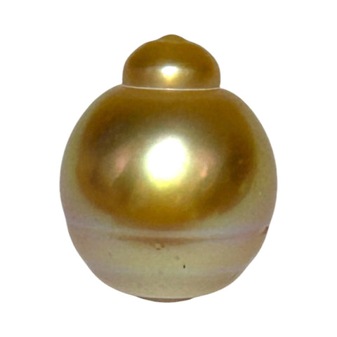 Delicate  Giant 14.5 x 17.6mm Deep Gold Philippines South Sea Pearl