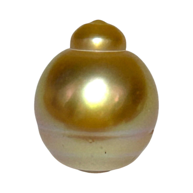 Delicate  Giant 14.5 x 17.6mm Deep Gold Philippines South Sea Pearl