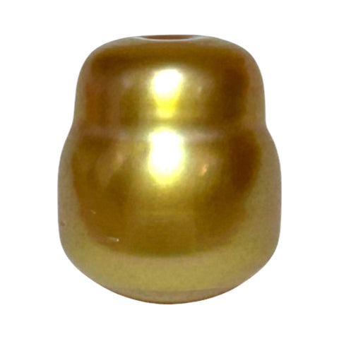 Baroque 12.8 x 15.5mm 20.8 Carats Deep Gold South Sea Loose Pearl
