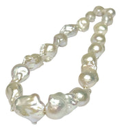 Huge 13.7 - 22.6mm 19 pcs White Pinkish Keshi Pearl 16" Strand Necklace