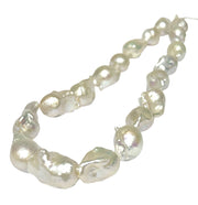 Huge 13.7 - 22.6mm 19 pcs White Pinkish Keshi Pearl 16" Strand Necklace