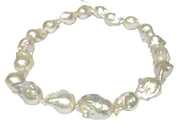 Huge 13.7 - 22.6mm 19 pcs White Pinkish Keshi Pearl 16" Strand Necklace