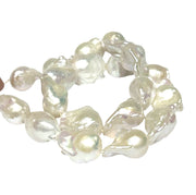 Huge 13.7 - 22.6mm 19 pcs White Pinkish Keshi Pearl 16" Strand Necklace