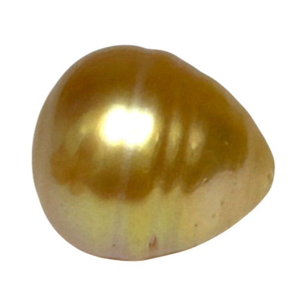 Giant Oval 16.4 x 18mm Deep Gold Philippines South Sea Loose Pearl