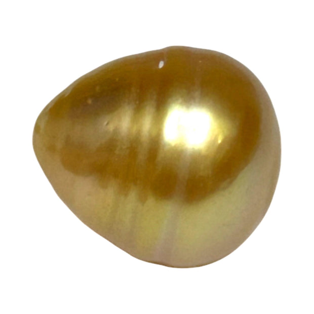 Giant Oval 16.4 x 18mm Deep Gold Philippines South Sea Loose Pearl