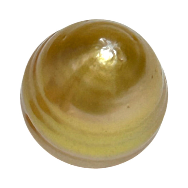 Giant Oval 16.4 x 18mm Deep Gold Philippines South Sea Loose Pearl