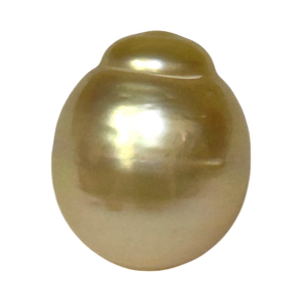 Giant Oval 13.7 x 16.3mm 22 Carats Gold South Sea Pearl Loose Un-Drilled